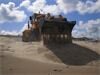 zand schuiven voor cabine's